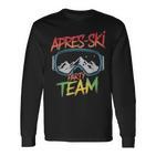 Skifahren Winter Sport Ski Party Lustiges Team Apres Ski Langarmshirts