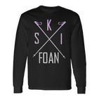 Skifoan Ski Ski Ski Ski Ski Ski Ski Mountain Langarmshirts