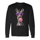 Snirt Zebra Bubblegum Bubble Pink Sunglasses Langarmshirts