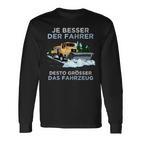 Snow Plough Saying Winter Service Snow Clearing Device Snow Plough Langarmshirts