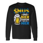 Snus Darum Bin Ich Hier Swedish Chewing Tobacco Langarmshirts