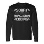 Software Computer Programmer Costume Nerds Science Coding Langarmshirts