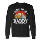 Soon To Be Daddy 2025 Retro Pregnancy Announcement Dad Langarmshirts