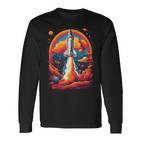 Space Travel With Space Shuttle Rocket Astronaut Dream Langarmshirts