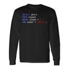 Sql Database Computer Programming Select From Closet Langarmshirts