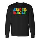 Superhero Uncle From Nephew Or Niece Super Uncle Langarmshirts