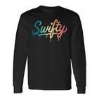 Swifty Fan Merchandise Ns Colourful Taylor Outfit Drip Langarmshirts