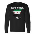 Syrian Revolution Flag Map Syria Situation Of Syria Langarmshirts