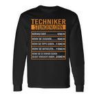 It Techniker Stundenlohn Techniker Langarmshirts