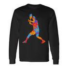 Tennis Player Colourful Children's Tennis Player Boys' Langarmshirts