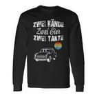 Trabi Ddr Two Stroke Two Eggs Two Hands Langarmshirts