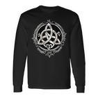 Triskele Triskel Triquetra Celtic Protective Rune Langarmshirts