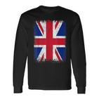 United Kingdom Uk Union Jack Flag England Great Britain Langarmshirts