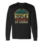 Vintage 1954 The Man Mythos The Legendary Since 1954 Langarmshirts