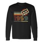 Vintage 1959 Retro Birthday 65Th Birthday Langarmshirts