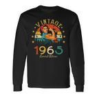 Vintage 1965 60 Geburtstag Frau Retro 60 Jahre Geschenk Langarmshirts