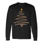 Vintage Christmas Tree Retro Merry Christmas Langarmshirts