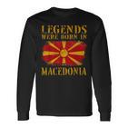 Vintage Macedonian Flag S Langarmshirts