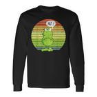 Vintage Statement Frog I Nö Fun I No Retro Langarmshirts