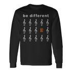 Viola Alto Key Saying Be Different Musician S Langarmshirts