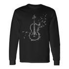 Violin &Iolin Music Notes Musician Langarmshirts