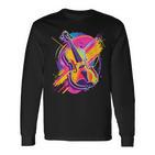 Violin Cartooniolin Loversiolin School Langarmshirts