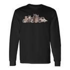 Von Jade Cats Graphic Image Langarmshirts