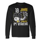 Vor 18 Jahren Der Fastest In Traffic 18Th Birthday Man Langarmshirts