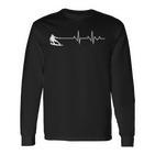 Wakeboard Heartbeat Sea Water Sports Wakeboarding Surfing Langarmshirts