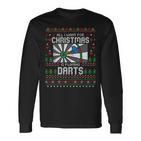 All I Want For Christmas Is Playing Darts Ugly Xmas Sweater Langarmshirts