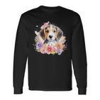 Watercolor Beagle Langarmshirts