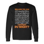 Welchen Teil Davonerstehst Du Nicht Musik Noten Langarmshirts