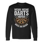 Wenn Meine Darts Rufen Muss Gehen Dartspieler Langarmshirts