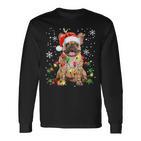 Xmas Lighting Santa French Bulldog Dog Christmas Langarmshirts