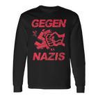 Zeichen Setzen Gegen Rechts Gegen Nazisintage Langarmshirts