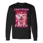 Zertifiziertes Freak Cat Meme Langarmshirts