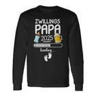 Zwillingspapa 2025 Loading Werdender Papa Announcement Langarmshirts