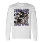 Belly Pain Survivor Raccoon Langarmshirts