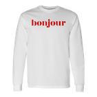 Bonjour For French Lovers Blue Langarmshirts