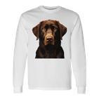 Brauner Labrador I Labrador Gesicht Langarmshirts