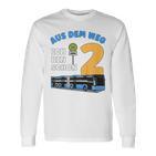 Children's 2 Years Boy Little Bus Driver 2Nd Birthday Bus Articulated Bus Langarmshirts