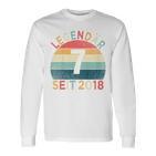 Children's 7Th Birthday Legendary Since 2018Intage 7 Years Old Langarmshirts