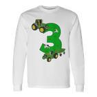 Children's Birthday 3 Years Tractor Tractor 3Rd Birthday Langarmshirts