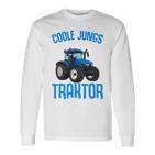 Children's Cool Boys Driving Tractor Tractor Boy Langarmshirts