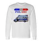 Children's Cool Police Motif With Car Langarmshirts