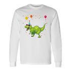 Children's Geburtstags 6 Jahre Junge Dinosaurier Dino Ich Bin 6 Langarmshirts