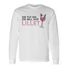 Die Tut Nix Die Will Nur Lillet Fan Summer Cocktail Party Langarmshirts