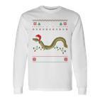 Eel I Want For Christmas I Angler Ugly Christmas Sweater Langarmshirts