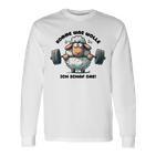 Sheep Motivation Motivational Saying Fun Humour Gray Langarmshirts