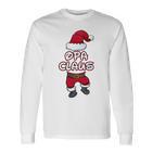 Grandpa Claus Christmas Family Partner Look Santa Claus Long-Sleeved Langarmshirts